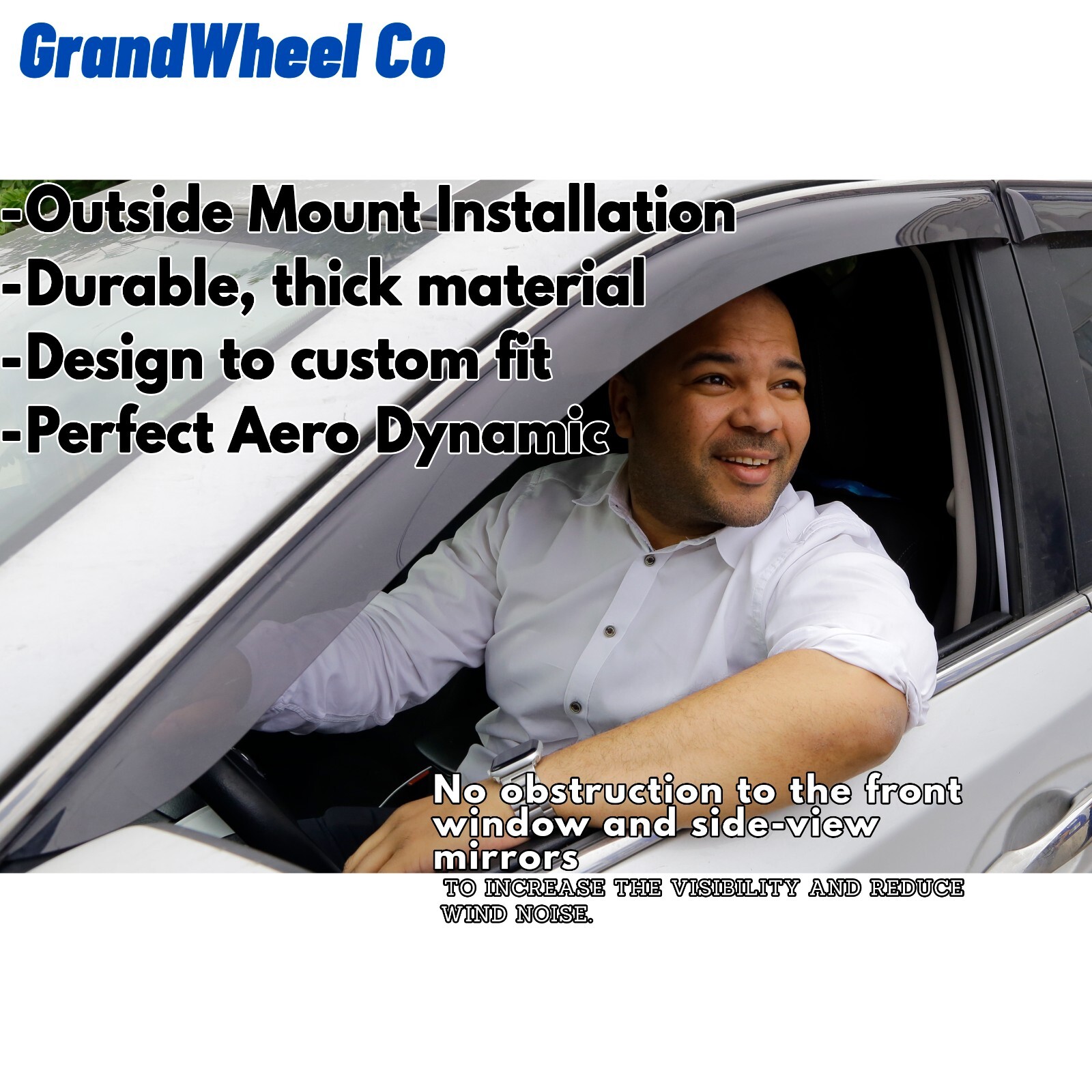 Sun Rain Visors Wind Rain Guards for 2011-2024 Mitsubishi Outlander Sport