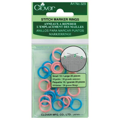 Clover Marking Rings Blue/Pink 10 Piece