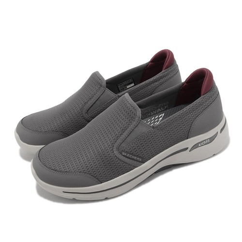 

Skechers Go Walk Arch Fit-Robust Comfort Серые мужские слипоны в стиле кэжуал 216264-CCGY, Grey, Go Walk Arch Fit-robust Comfort