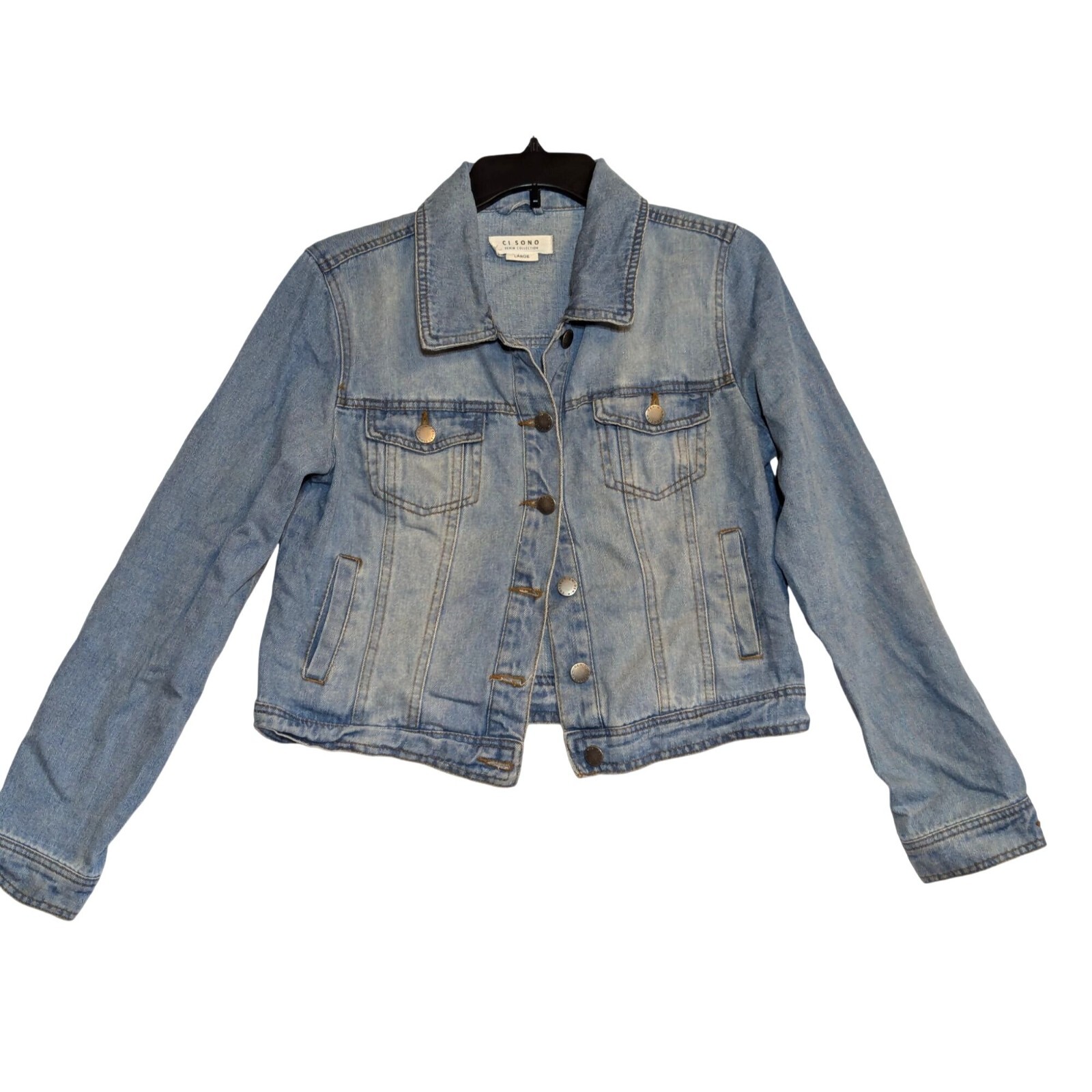 Ci Sono Denim Collection Womens Light Wash Jean Jacket Size
