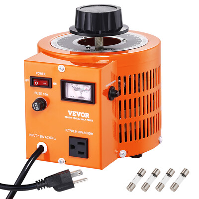 10A Variac Transformer Variable 1000VA AC Voltage Regulator Metered 0-130V 110V 
