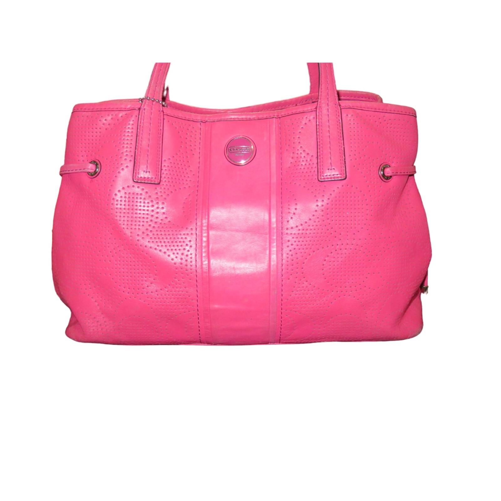 SALE！COACH トートバッグ ベージュ ピンク COACH なくなり次第終了セール コーチ 91740 ローラ キャリー