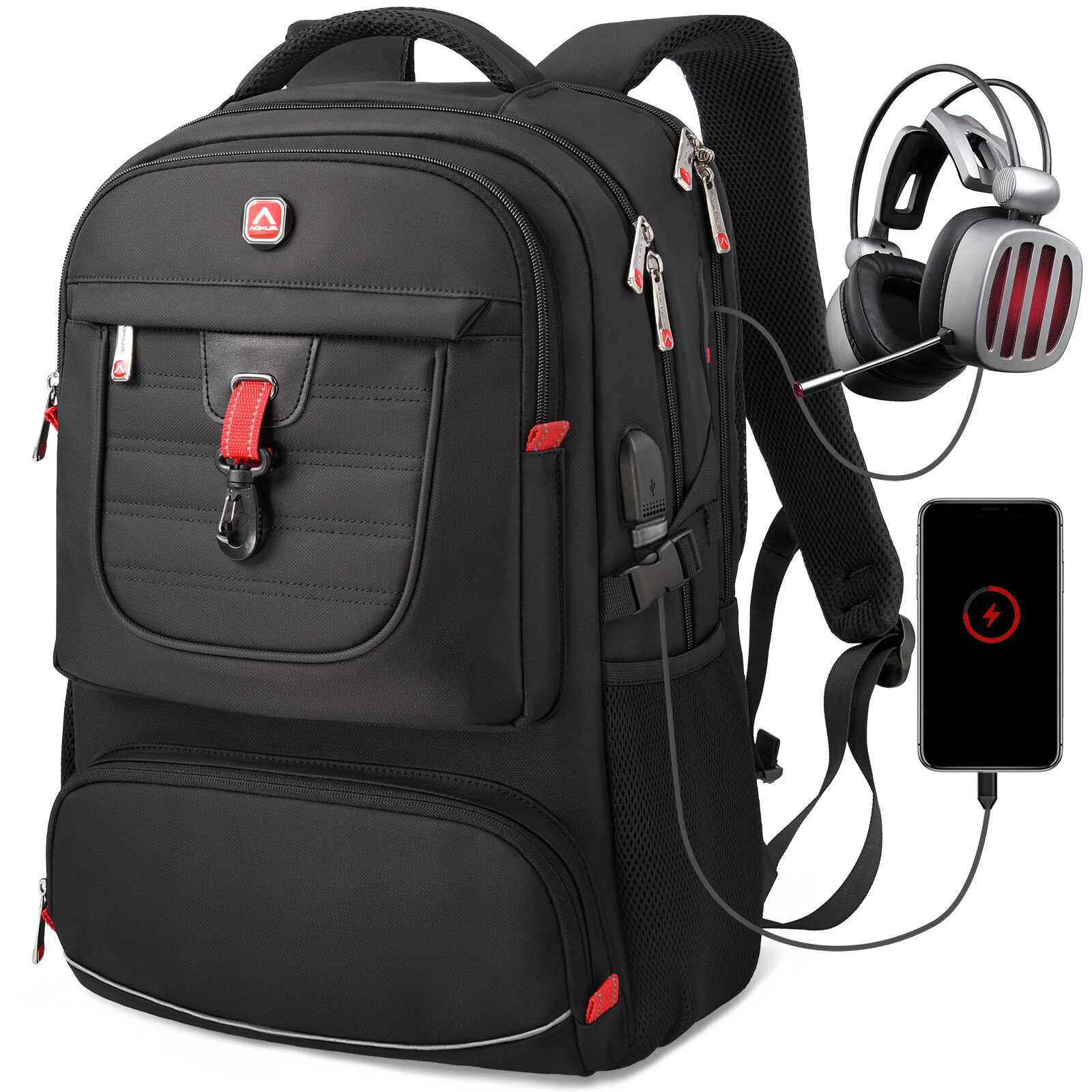 50L Extra Large Durable Travel Computer Backpack Waterproof 