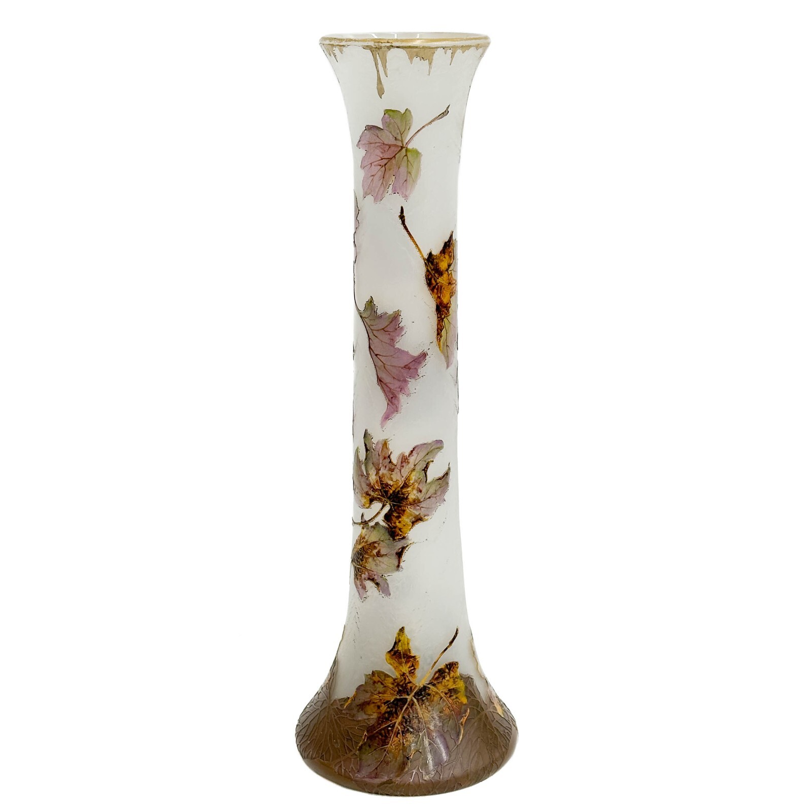 Daum Frances製 
琥珀色の動物彫刻 NEW Daum Crystal Roses Vase Green & Pink #03507 French NIB