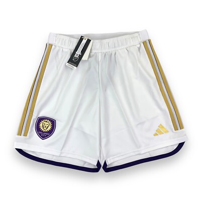 adidas MLS Orlando City SC Authentic Soccer Shorts Mens Medium White 2023