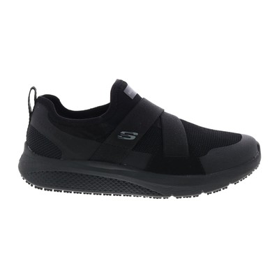 Skechers Work Elloree SR 108008 Женская черная парусиновая спортивная рабочая обувь