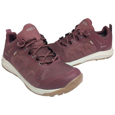 Keen Explore Low Waterproof Hiking Shoes Sneakers Tawny Port Red Womens Sz 10