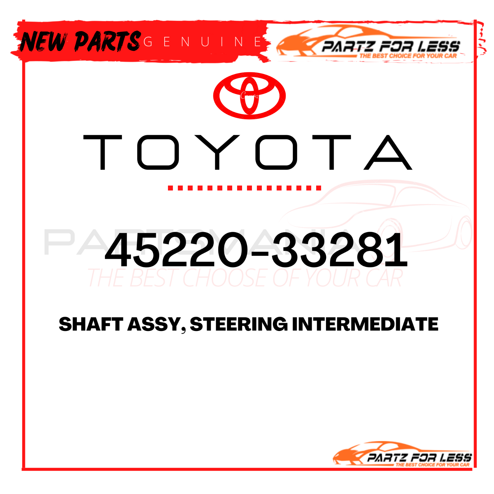 45220-33281 TOYOTA GENUINE SHAFT ASSY, STEERING INTERMEDIATE