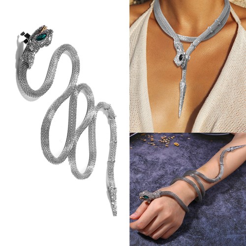 Bendable Punk Snake Necklace Choker Adjustable Bracelet
