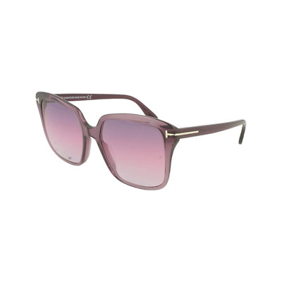 Pre-owned Tom Ford Sunglasses Women Transparent Violet Square Ft0788 81z 56mm Faye-02 In Violet, Purple
