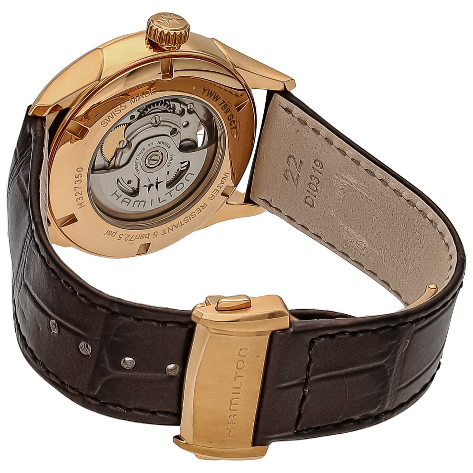 Pre-owned Hamilton Jazz Master H32735551 Automatic Stainless Steel Leather Men's