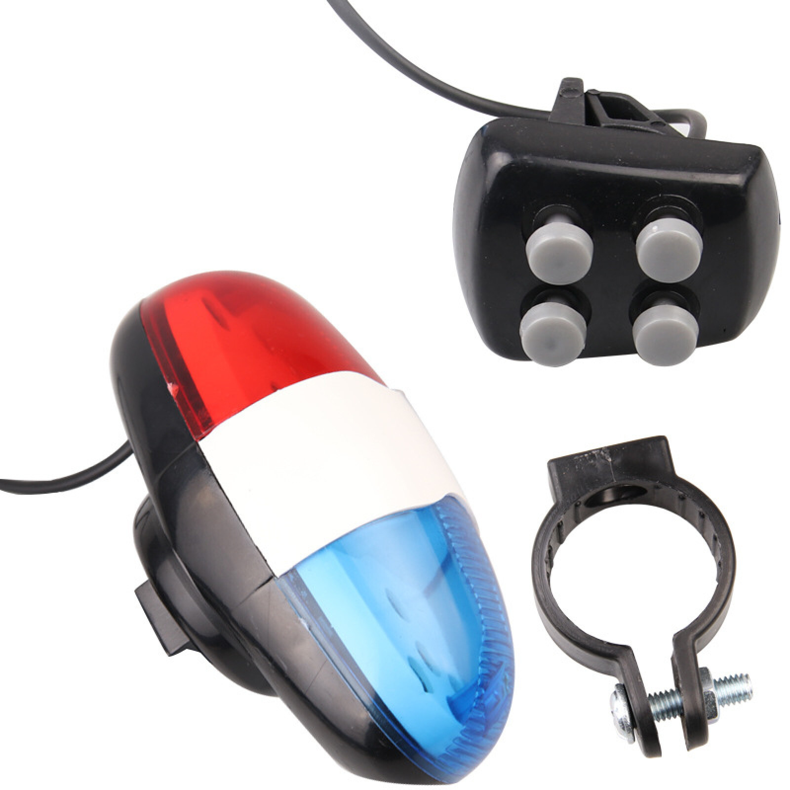 Light Police Car Electric Siren Horn Bell Bike 4 Sounds Trum