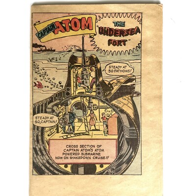 Captain Atom #7 1951 Comic Book By Nationwide Publishers Missing Cover 5x7 
