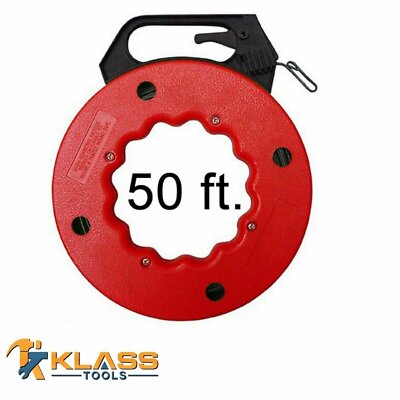 50 ft Heavy Duty Steel Cable Fish Tape for Cable/Wire Pulling Tool