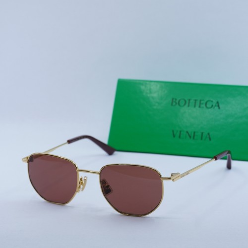 Pre-owned Bottega Veneta Bv1301s 003 Gold/brown 50-19-145 Sunglasses