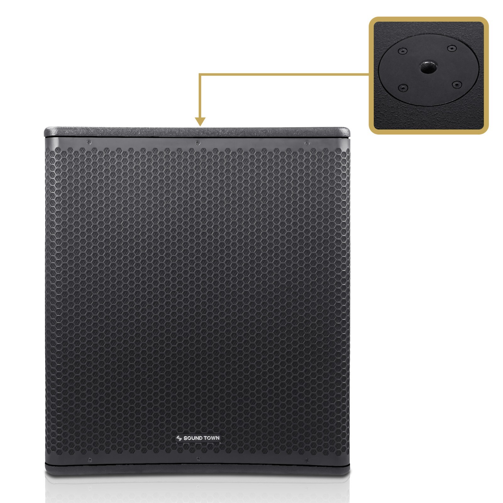 Sound Town 18" Powered PA DJ Subwoofer 2 Pack 2400W Class-D (METIS-PRO18AS-PAIR)