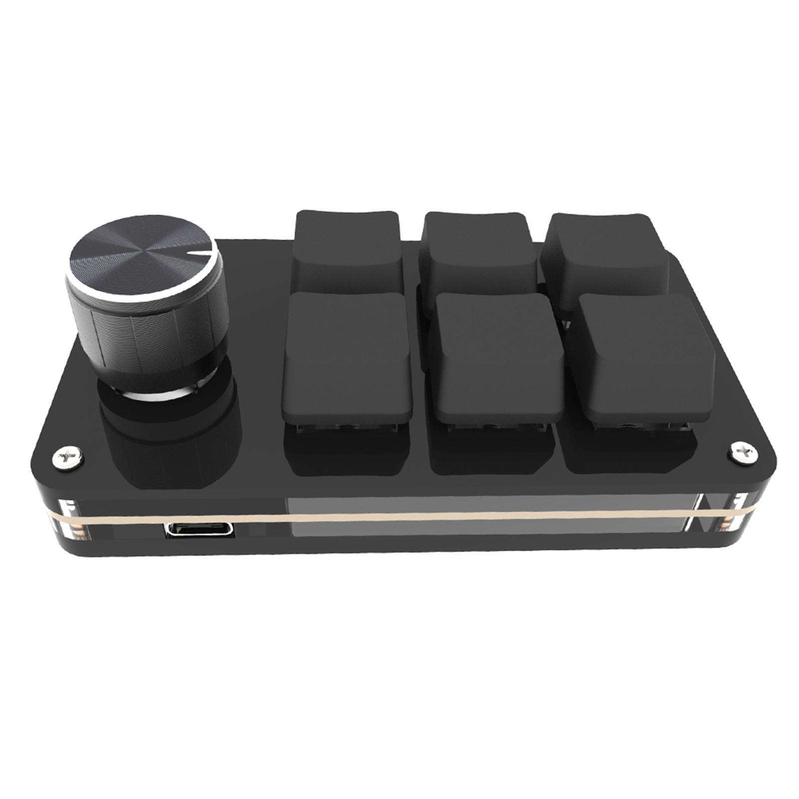 Mini RGB 6 Key Programming Macro Custom Knob Keyboard Game T6 Hotswap J3W9