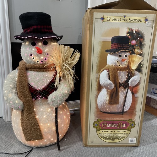 snowman Alpine Corporation 74 in. Tall Mesh Snowman Decor with Red