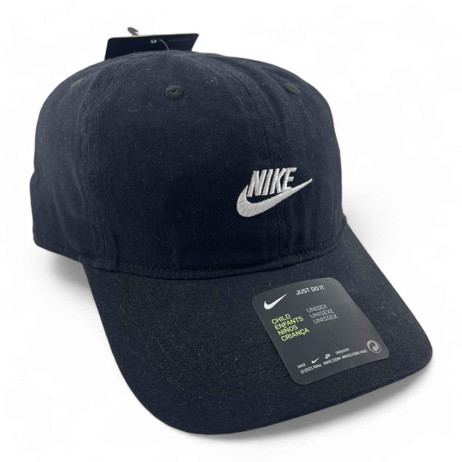 Nike Swoosh Black White Logo 8A2902-023 Child Youth