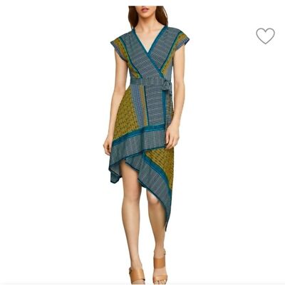 BCBG MAXAZRIA★Geometric print patchwork lapel tie dressBC15 BCBGMAXAZRIA Geometric Print Wrap Dress. Size S | eBay