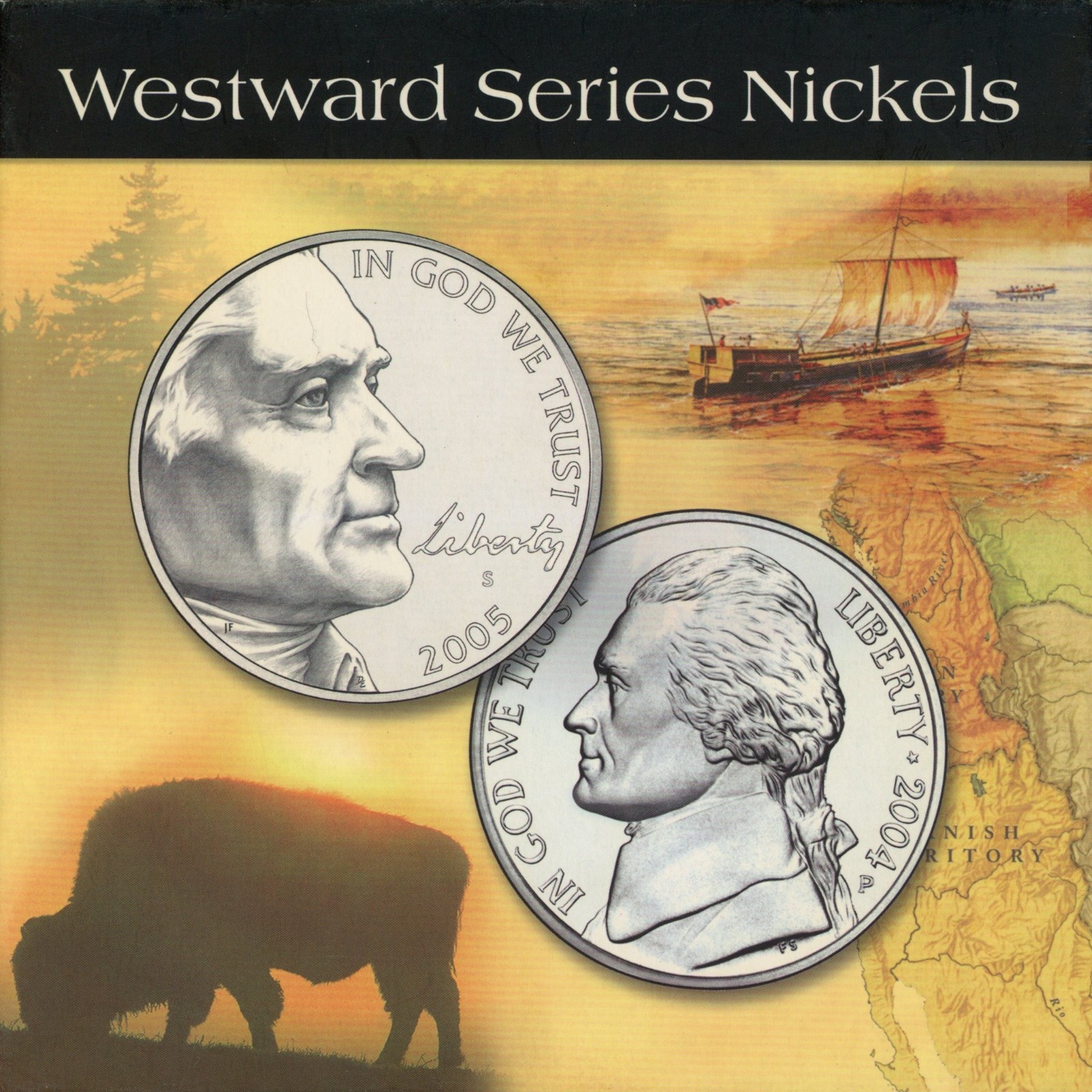 Westward Journey Nickels 2004,2005,2006 P&D Set (10 coins) in original packing