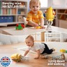 SWTOIPIG Interactive Dancing Octopus Toy,LED Light-Up Music Crawling Squid with Smart Obstacle Avoidance and Fishing Rod,Tummy Time Baby Toy,Musical Toy for 3 4 5 6 Year Old Boys and Girls(Yellow)