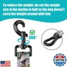 Reflective Nylon Padded Handle Short Dog Leash - for Large and Medium Sized Dogs
