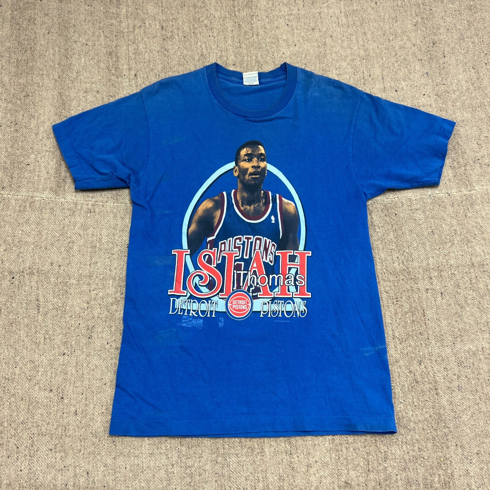 Vintage Isiah Thomas Shirt Mens Large Blue 1990s Detroit