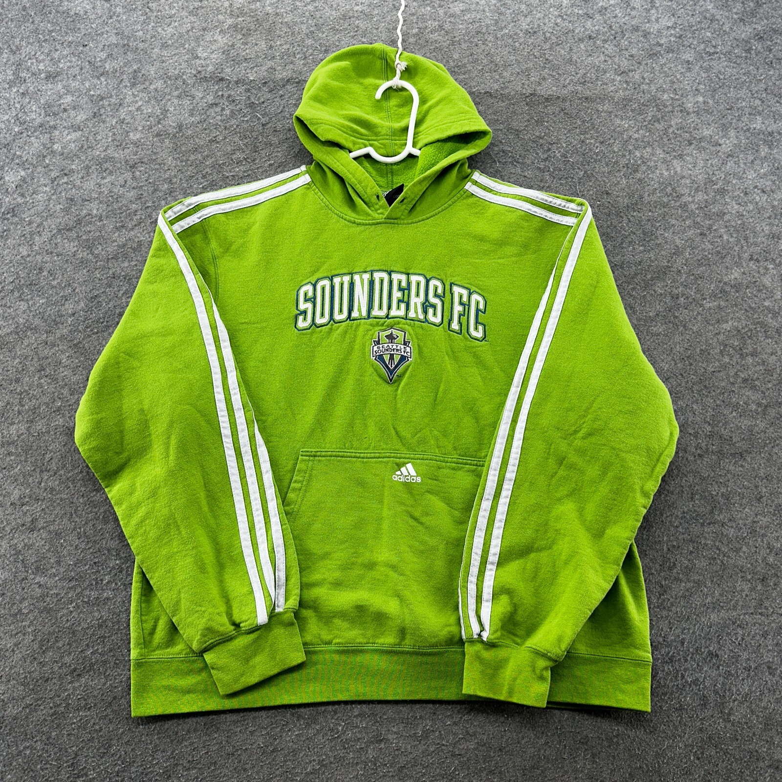 Seattle Sounders Sweater Mens XL Green Stripe Pullover