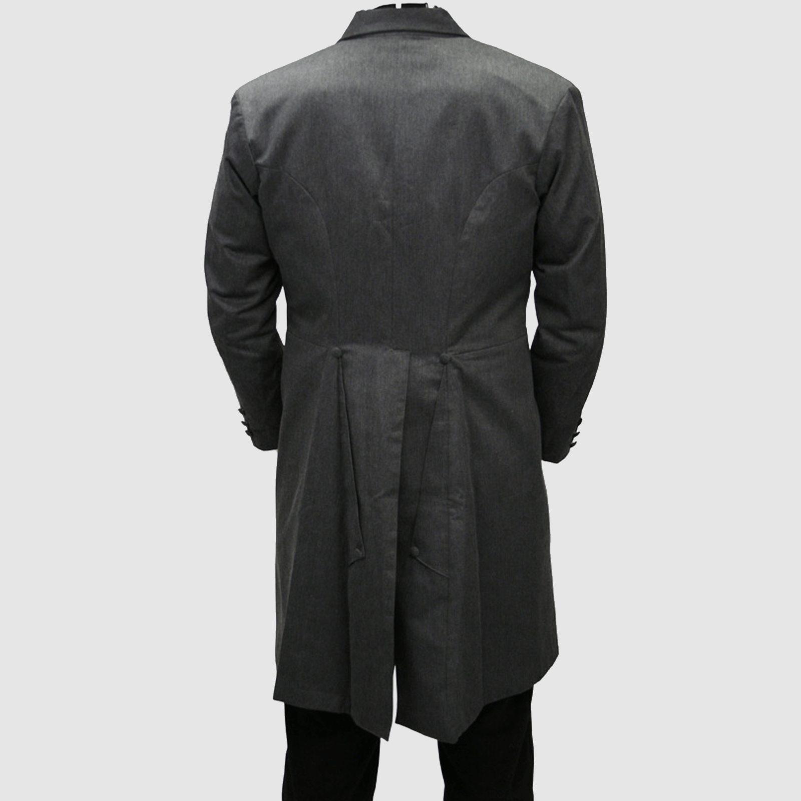 Pre-owned 100% Men's Tall, Dark And Mysterious, Our Charcoal Callahan Frock Coat In Gray