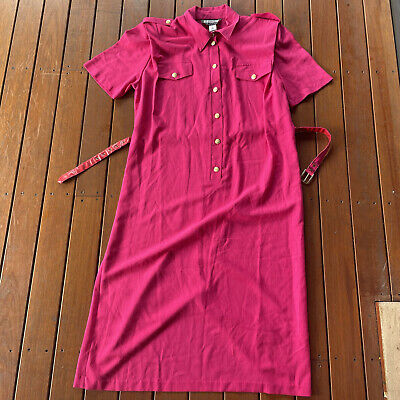 80s Vintage Dresses | Casual to Party Dresses Vintage Lyndal Size 16 Shift Dress W Belt Pink Cocktail 80s Retro $16.34 AT vintagedancer.com