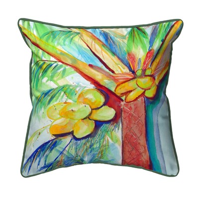 Betsy Drake Cocoa Nut Tree Large Indoor Outdoor Pillow 18x18