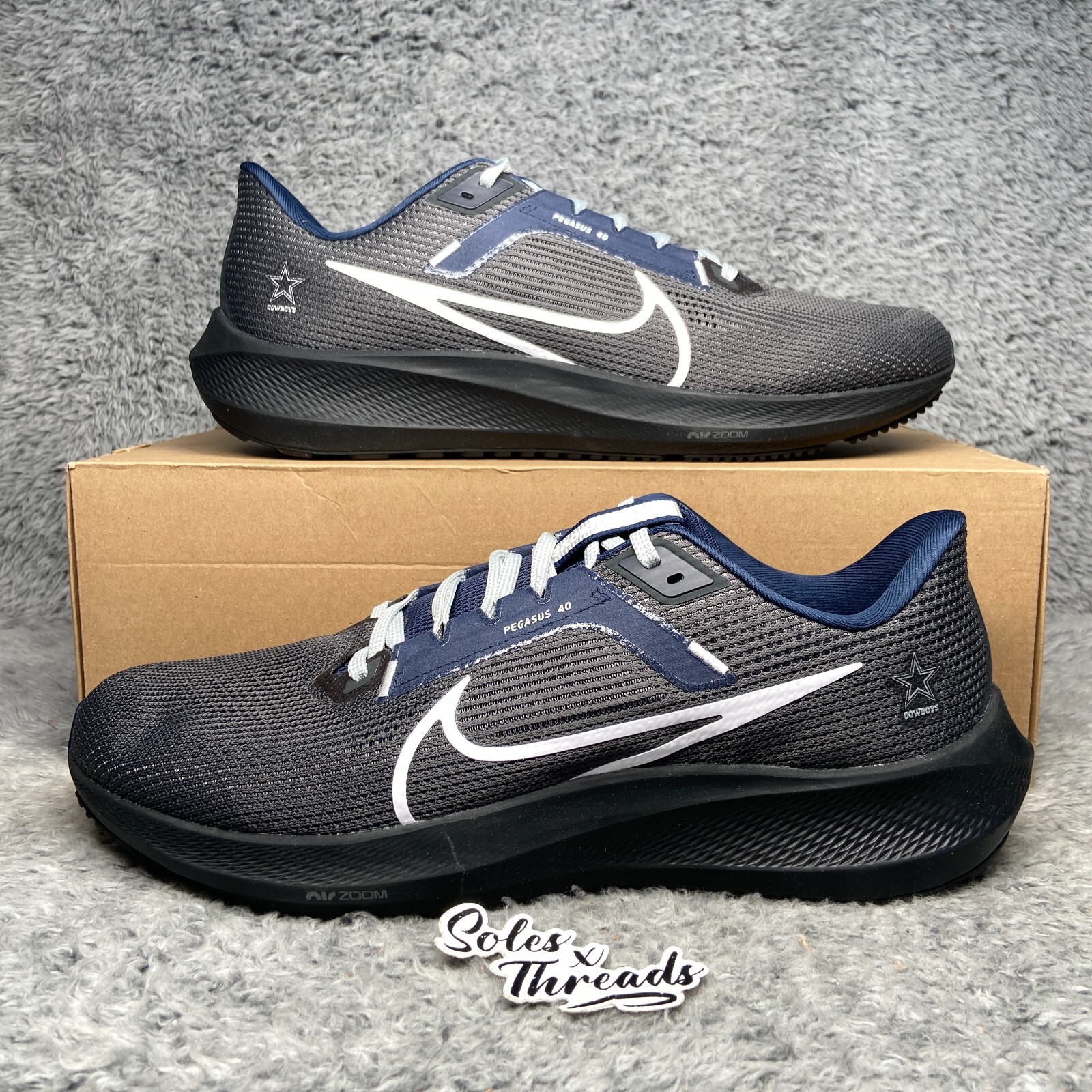 Nike Pegasus 40 NFL Dallas Cowboys Running Size 13 Men Black
