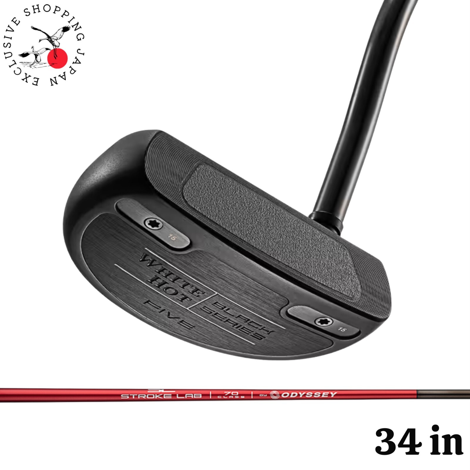 Odyssey White Hot Black Series Five ＃5 Odyssey White Hot Black FIVE #5 Putter 34 inch STROKE LAB