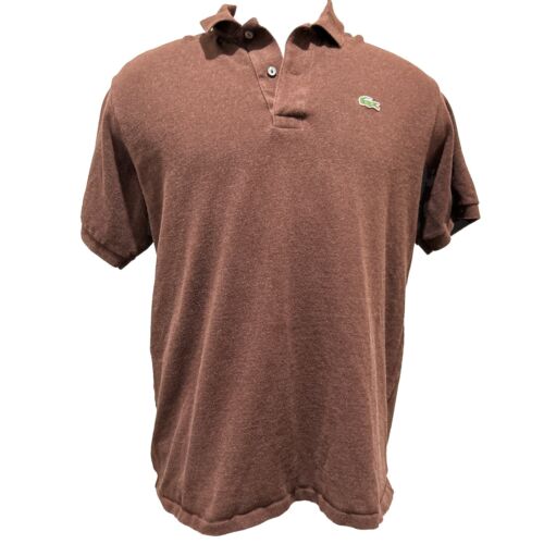 Vintage LACOSTE Original Cotton Polo Shirt XL Size 7 Brown Vintage LACOSTE Original Cotton Polo Shirt XL Size 7 Brown