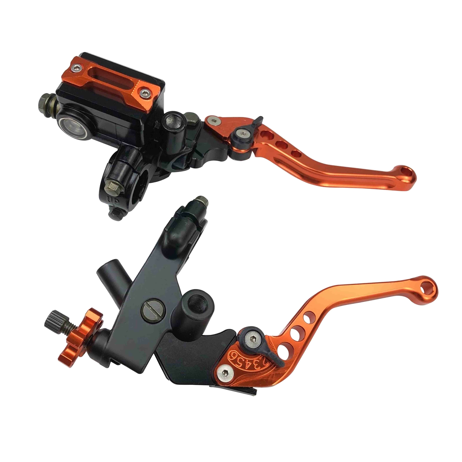 ::Universal 7/8" CNC Motorcycle Handlebar Brake Master Cylinder & Clutch Lever Set