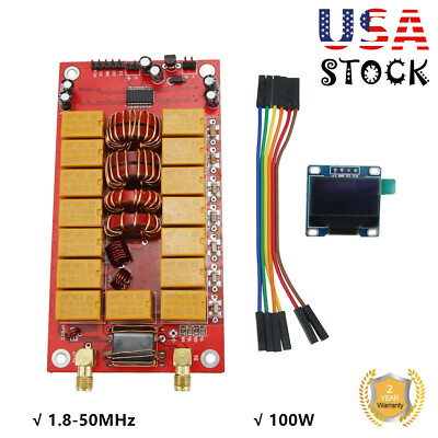 ATU-100 Automatic Antenna Tuner Board Assembled 1.8-50MHz 100W 0.96'' OLED USA