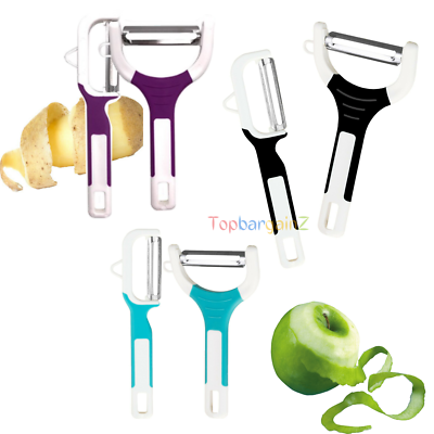 Potato Peeler Vegetable Spud Speed Slicer Swivel Cutter Kitchen Tools 2pc Set