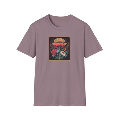 Contemporary Blossom Graphic T-Shirt, Chic, Modern Cotton Tee
