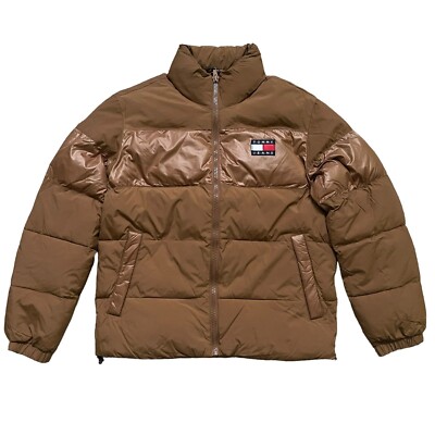 NWT Tommy Jeans Men's Tonal Color Block Quilted Puffer Jacket 2 Colors All Sizes