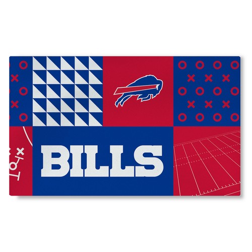 Моющийся коврик для гостиной с цветными блоками Northwest NFL Buffalo Bills, 36 X 60