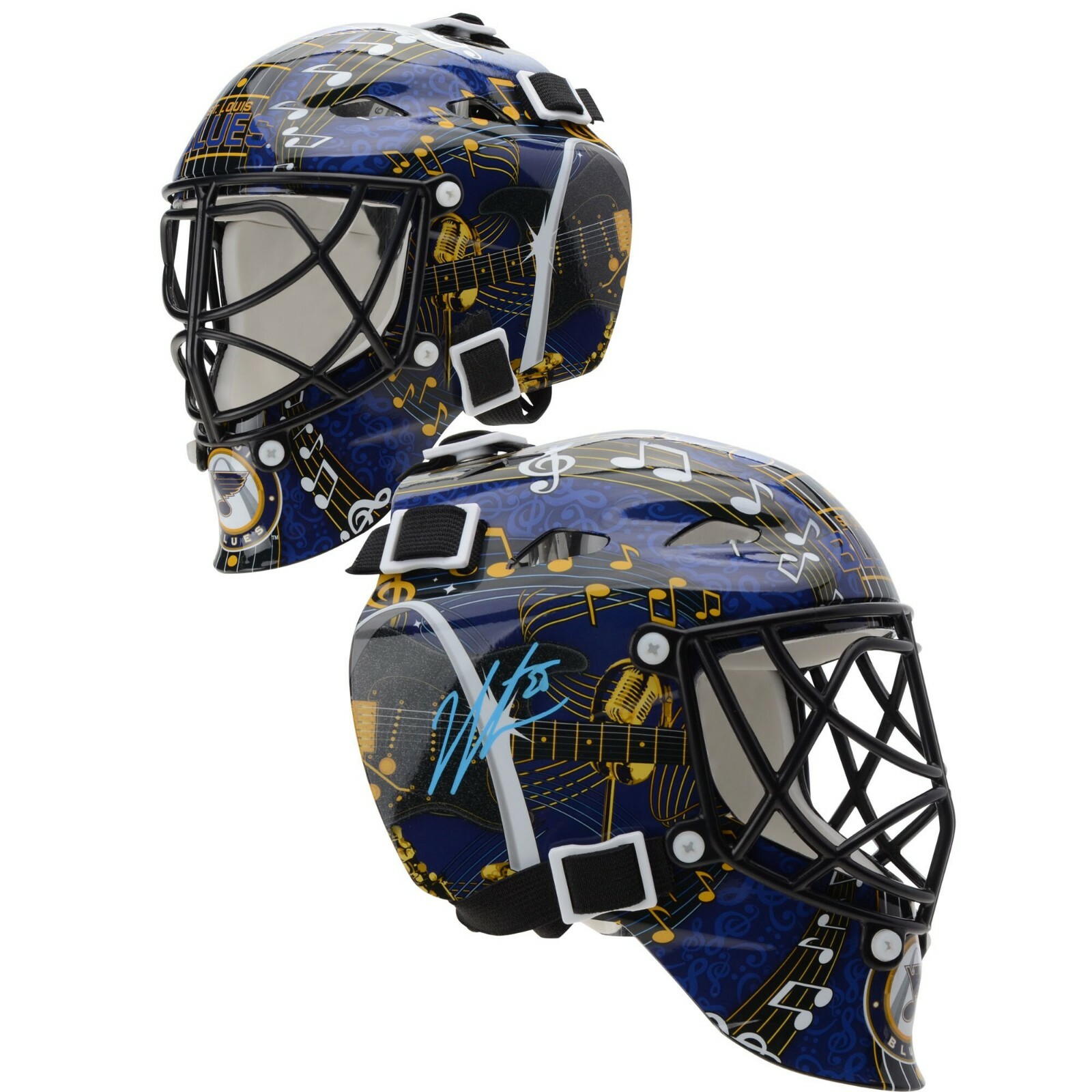 JORDAN BINNINGTON Autographed St. Louis Blues Mini Goalie Mask (Helmet