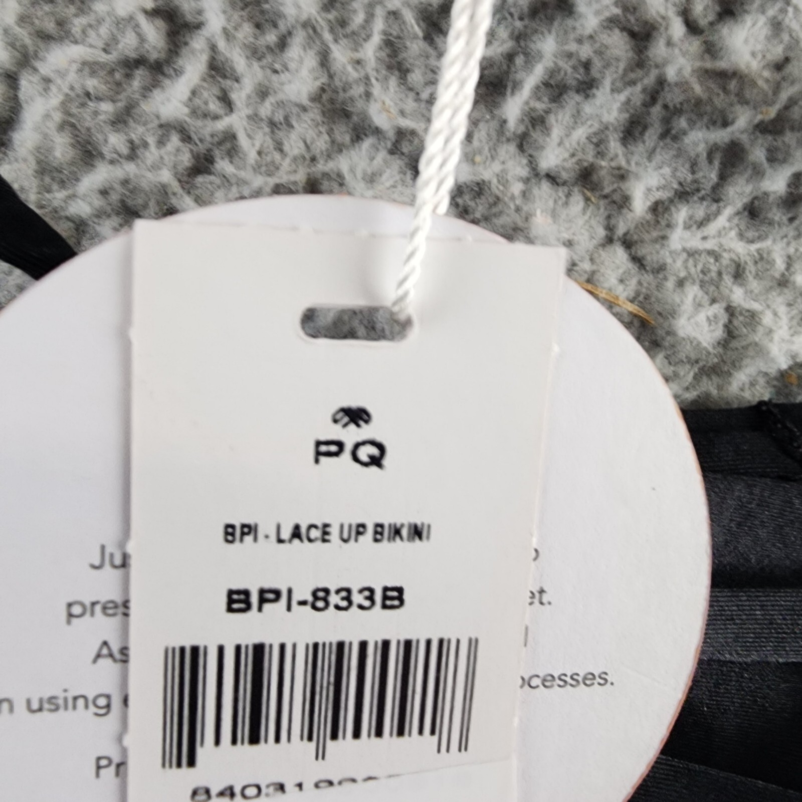 PQ Kids Lace Up Detail Bikini Girls' 6 Black Scoop Neck Elastic Waist Pullover - Picture 8 of 17