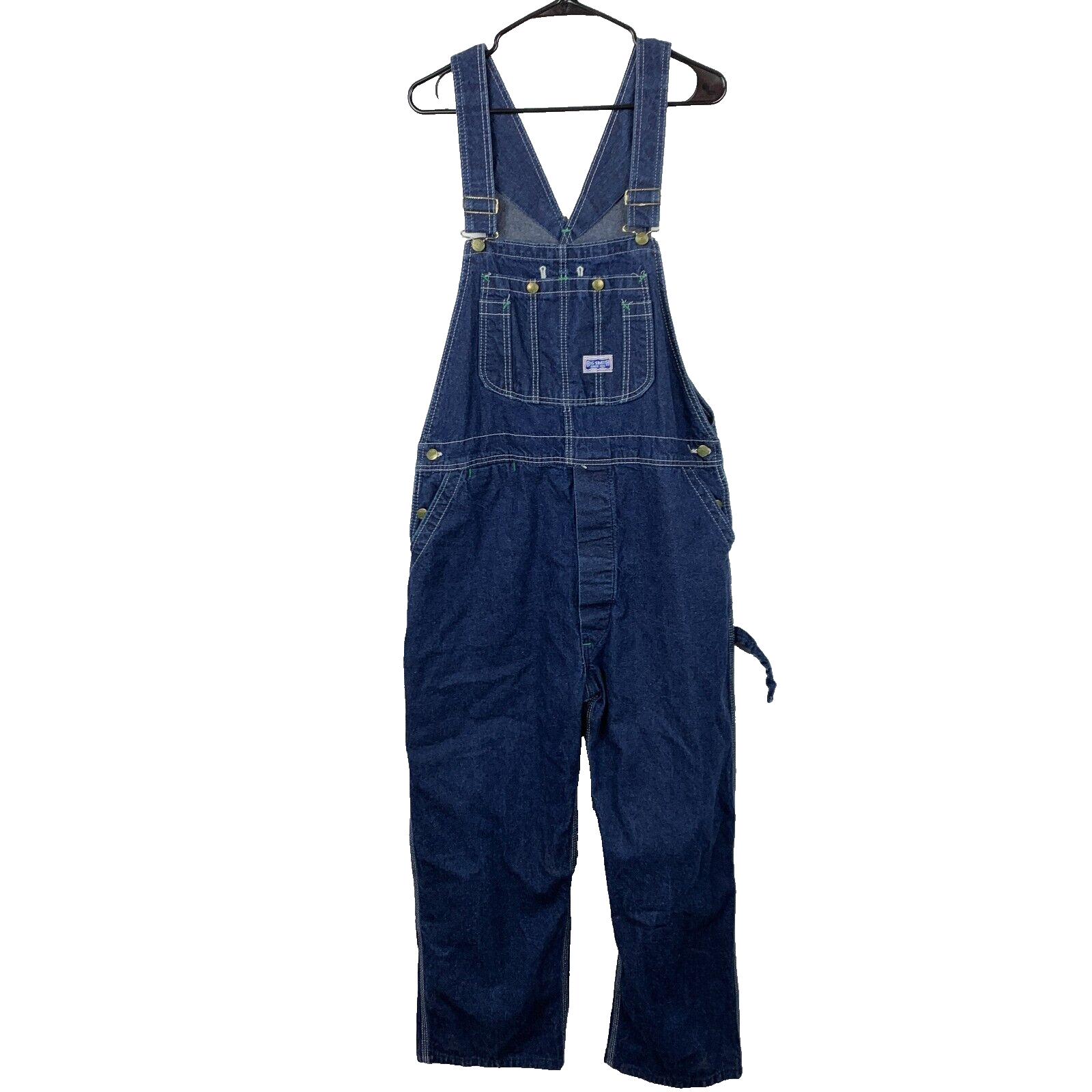 Big Smith Dark Blue Bib Farmer Overalls Coveralls Workwear 38 x 26