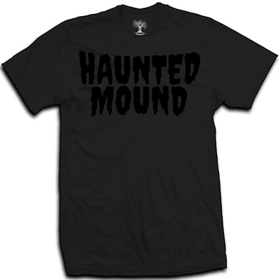  Rare HAUNTED MOUND LOGO ''Murdered Out'' Blackout black Ghost Mountain New Shirt