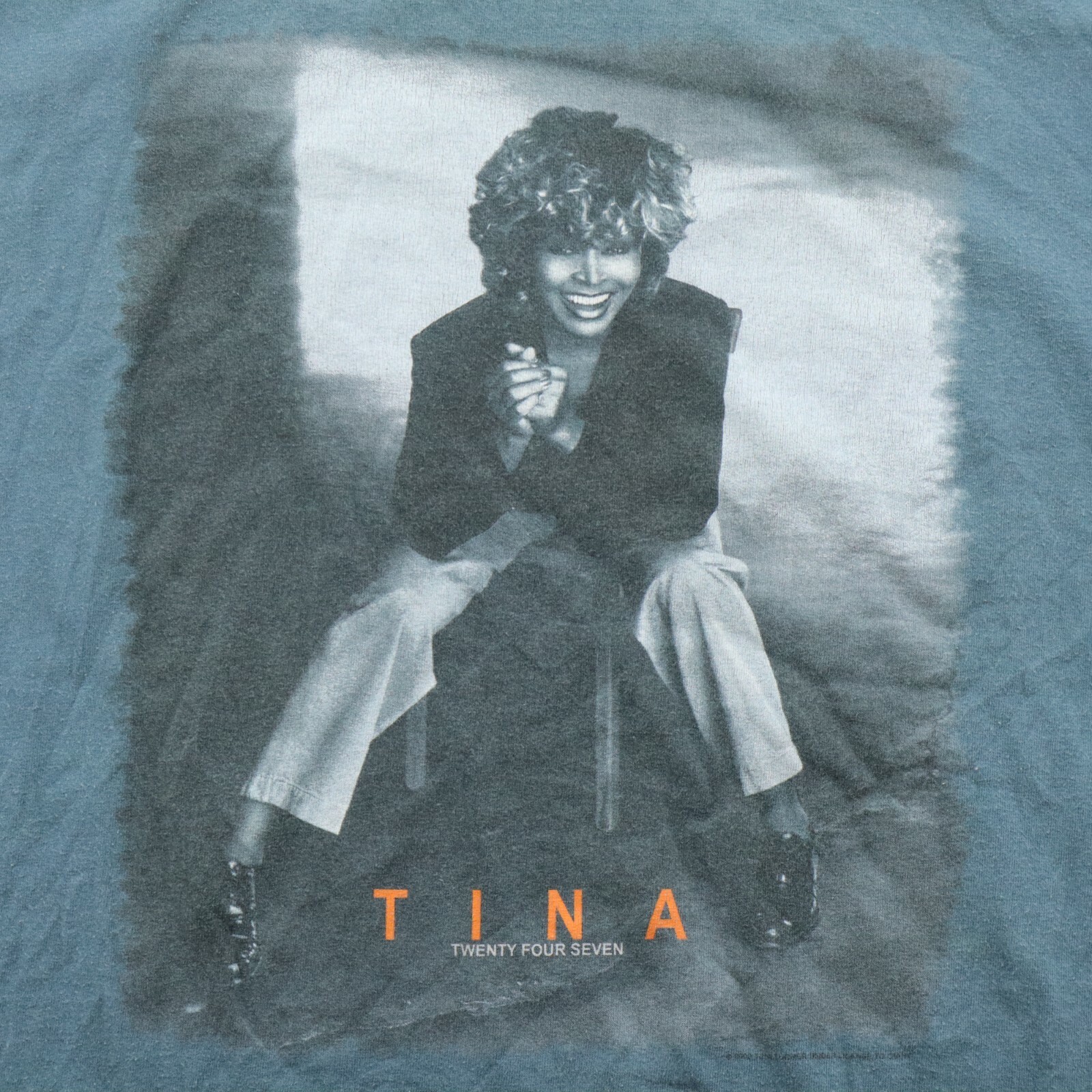 Vintage Y2K Tina Turner 24/7 2000 Tour Tee size XL - Blue