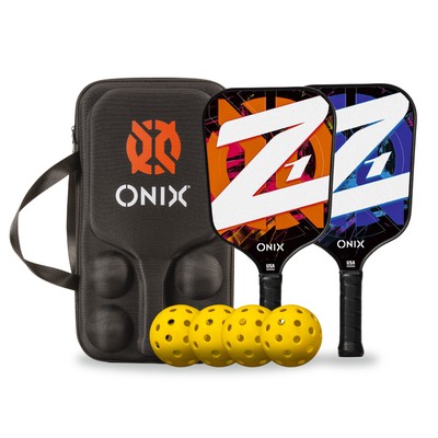 ONIX Pickleball Set Z1 Kit Pickleball-Set mit 2 Pickleball-Schlägern und Bällen