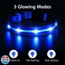 MASBRILL Led Dog Collar-Rechargeable Light Up Dog Collars Water-Resistant Lighted Dog Collar Flashing Glowing Dog Collar Night Walking Collar for Dogs