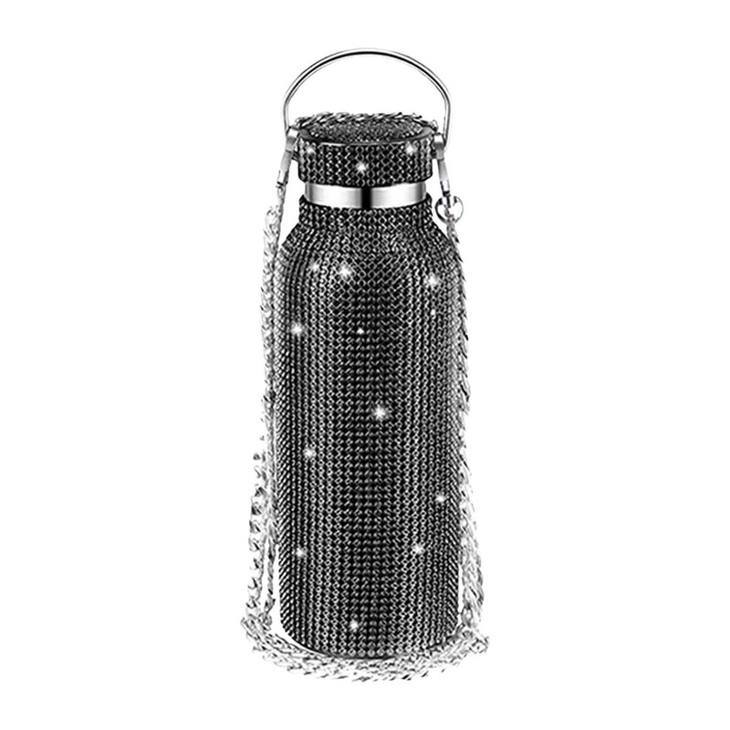 Bling Water Bottle Rhinestone Diamond Stainless Steel Glitter Insulated Bottle