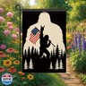 Starlit Patio Patriotic Sasquatch Garden Flag 12x18 Inch Double Sided American Flag Rock Hand Forest Outdoor Banner Funny Yard Decor for Independence Day July Fourth Porch Lawn Decoration